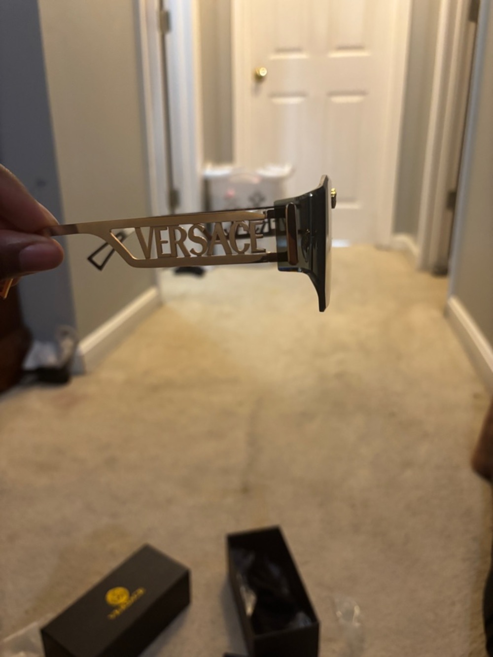 Versace Gold-tone Logo Wall Accent in Metallic Gold